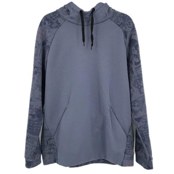 Nike Gray & Blue Classic Sweatshirt | Casual Long Sleeve Pullover - Picture 1 of 6